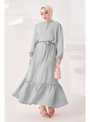 Gray - Modest Dress - In Style