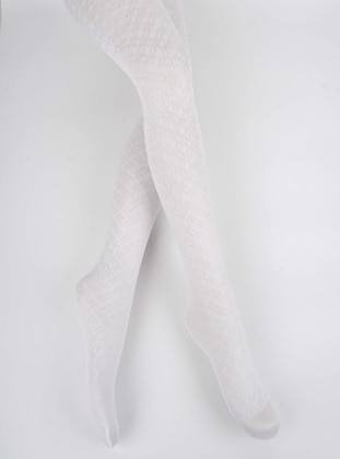 White -  - Girls` Socks - Artı