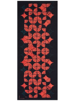 Red - Printed - Shawl - IMANNOOR