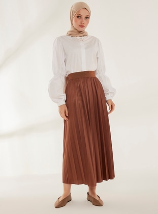 Brown - Skirt - Womayy