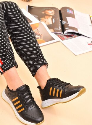 Gold - Black - Sport - Sports Shoes - Odesa Ayakkabı