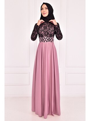 Dusty Rose - Modest Evening Dress - Moda Merve