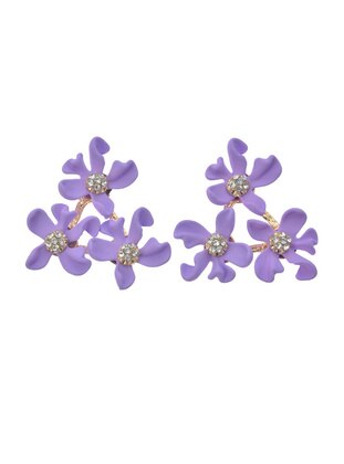 Purple - Earring - Pelin Aksesuar