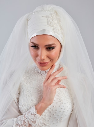 Ecru - Bridal & Henna Accessories - SİMAY AKSESUAR