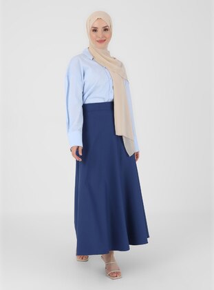 Navy Blue - Unlined - Skirt - ONX10