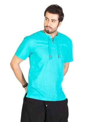 Turquoise - T-shirt - ELİŞ ŞİLE BEZİ