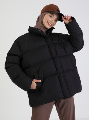 Black - Fully Lined - Polo neck - Puffer Jackets - Benin