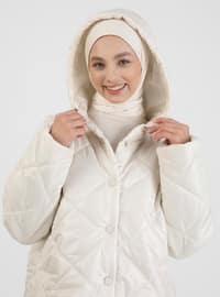 Beige - Fully Lined - Puffer Jackets