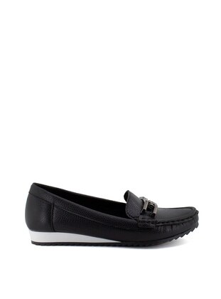 Black - Flat - Flat Shoes - Ayakkabı Fuarı