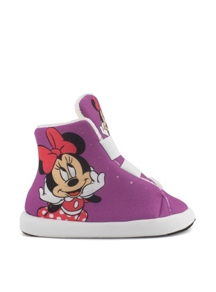Purple - Flat Slippers - Home Shoes - Ayakkabı Fuarı