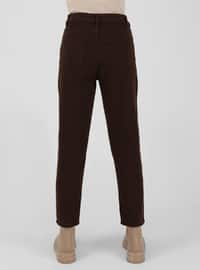 Natural Fabric Denim Pants Dark Brown