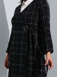 Patterned Plus Size Abaya Abaya Abaya Black