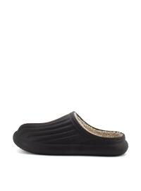 Black - Flat Slippers - Home Shoes