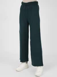 Tunic&Pants Knitwear Set Emerald Green