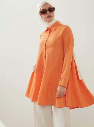 Orange - Orange - Point Collar - Tunic - Por La Cara