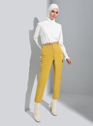Yellow - Denim Trousers - Refka