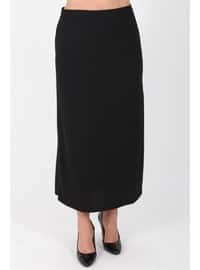 Black - Plus Size Skirt - Arıkan