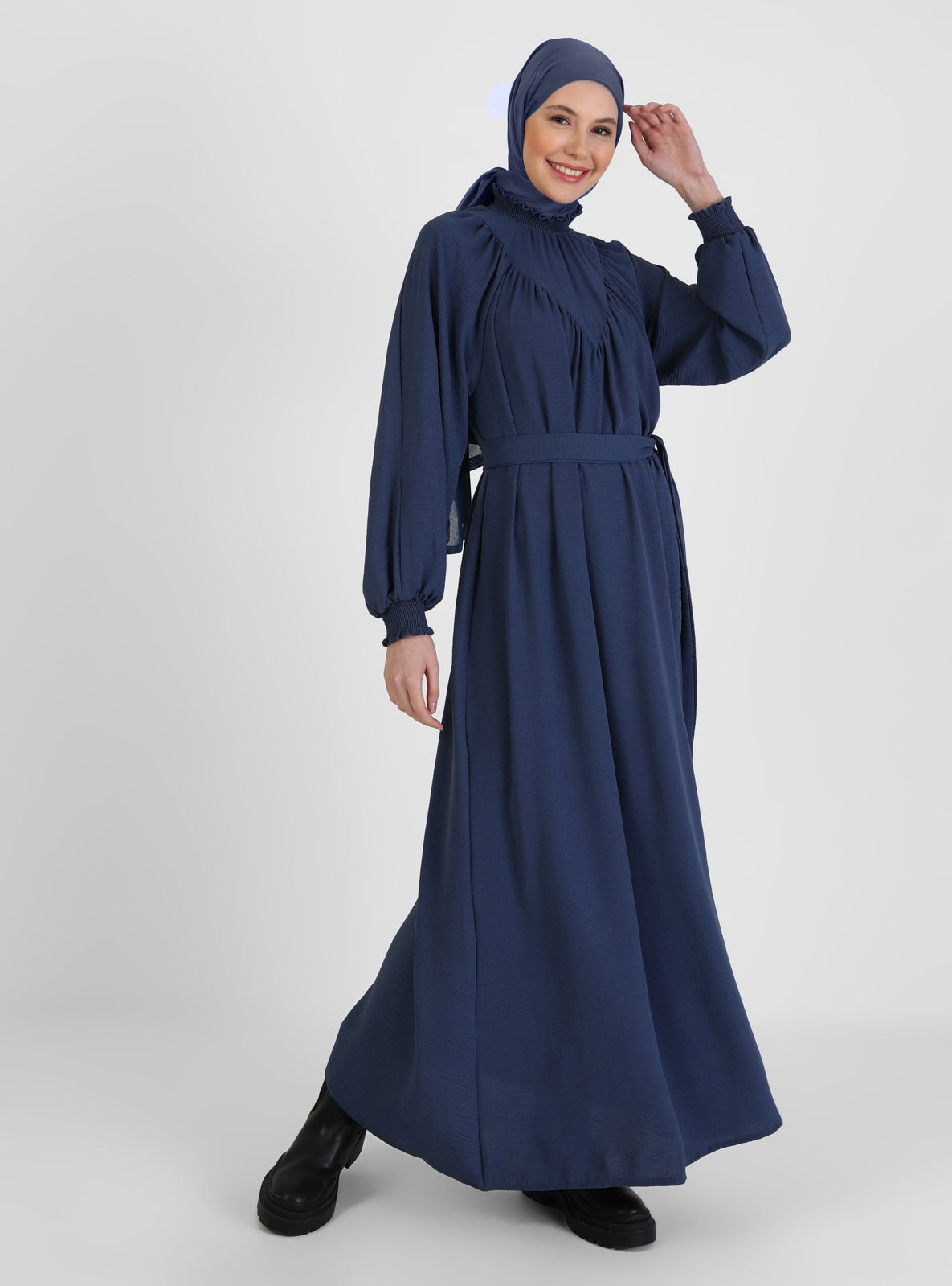 Navy Blue Modest Dress