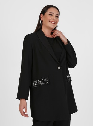 Alia Black Plus Size Evening Suit