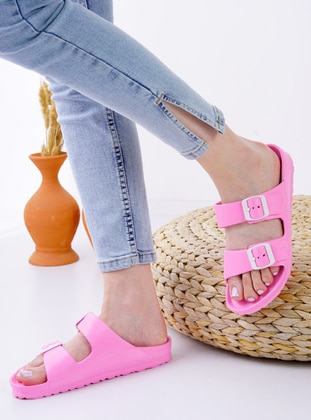 Pink - Pink - Sandal - Slippers - Ayakkabı Havuzu