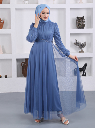 Indigo - Fully Lined - Modest Evening Dress - Sew&Design