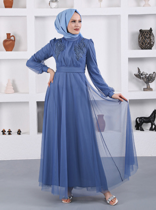 Indigo - Fully Lined - Modest Evening Dress - Sew&Design