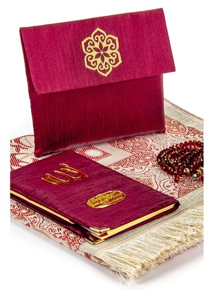 Burgundy - Beige - Islamic Products > Religious Gift Sets - İhvan