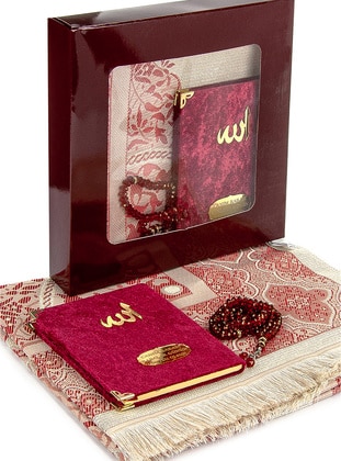 Burgundy - Islamic Products > Religious Gift Sets - İhvan
