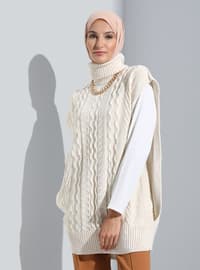 Unlined - Ecru - Knit Sweater