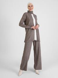 Tunic&Pants Knitwear Co-Ord Set Mink