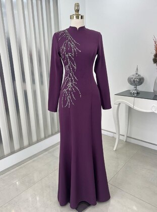  - Unlined - Crew neck - Modest Evening Dress - Rana Zenn