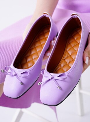 Lilac - Lilac - Flat - Flat Shoes - Ayakkabı Havuzu