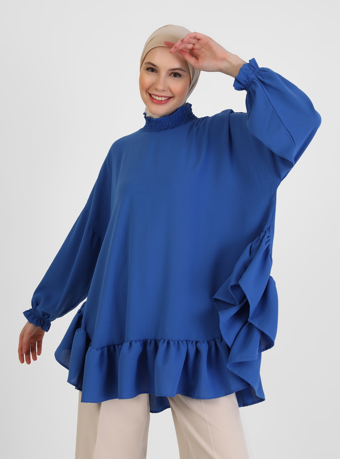 Aerobin Tunic With Flywheel Detail Indigo