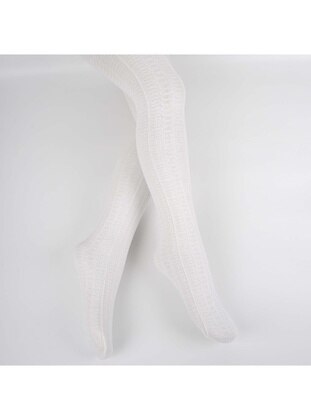 White - 50ml - Girls` Socks - KATAMİNO