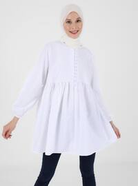 White - Crew neck - Tunic