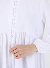 White - Crew neck - Tunic