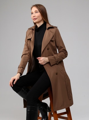  - Fully Lined - Double-Breasted - Trench Coat - Jamila