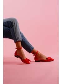 Red - Flat Shoes