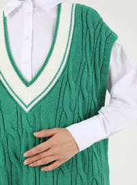Stripe Patterned Sweater Sweater Green