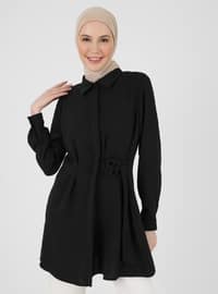 Tunic With Tie Detail Black