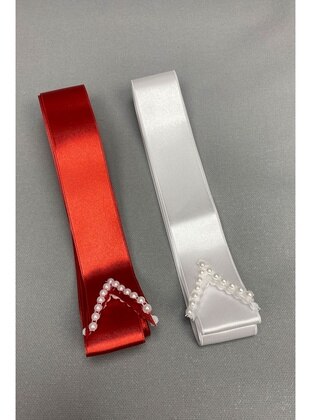 Red And White Jewelry Ribbon Set