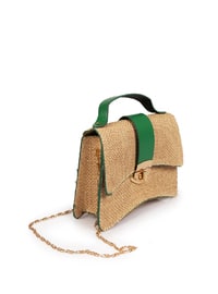 Shoulder Bag Straw Green