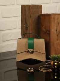 Shoulder Bag Straw Green