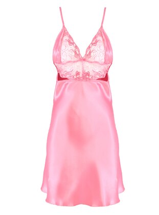 Pink - Nightdress - AKBENİZ