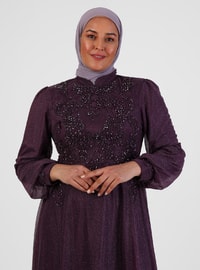  - Fully Lined - Crew neck - Modest Plus Size Evening Dress