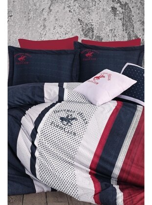 Navy Blue - 100gr - Duvet Set: 2 Pillowcases & 1 Duvet Cover - Beverly Hills Polo Club