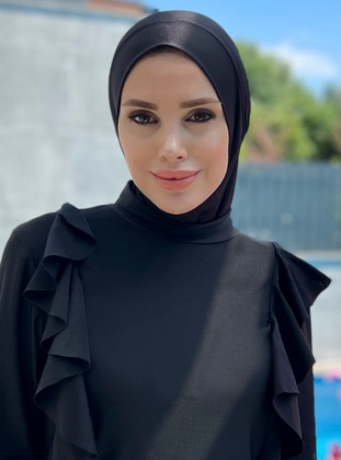Black - Swim Hijab - Remsa Mayo