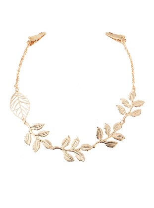 Gold Color Leaf Hair Accessory