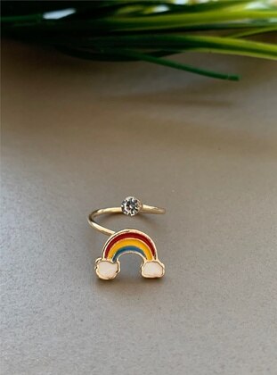 Gemstone Rainbow Ring Adjustable