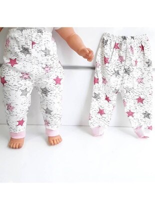 Starry Pink Single Bottom Baby Combed Cotton Pajamas